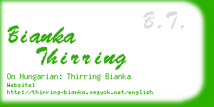bianka thirring business card